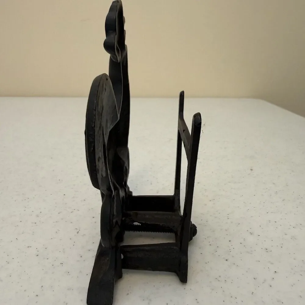 Napkin/Letter Holder Cast Iron Chicken Rooster Black